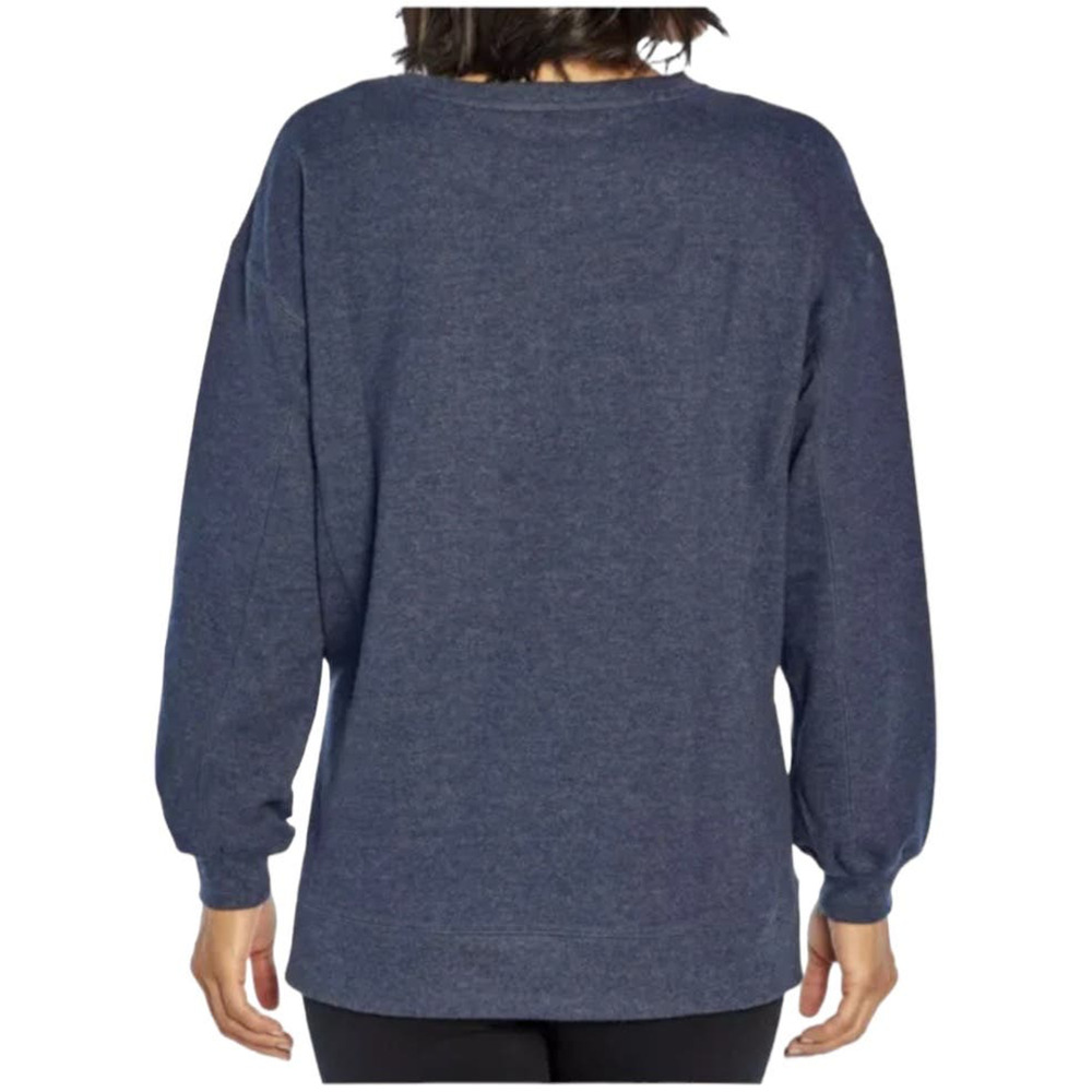 Wildfox NWT Navy Statement “Social” Sweatshirt Side Slits Drop Shoulder Size M - Picture 2 of 10